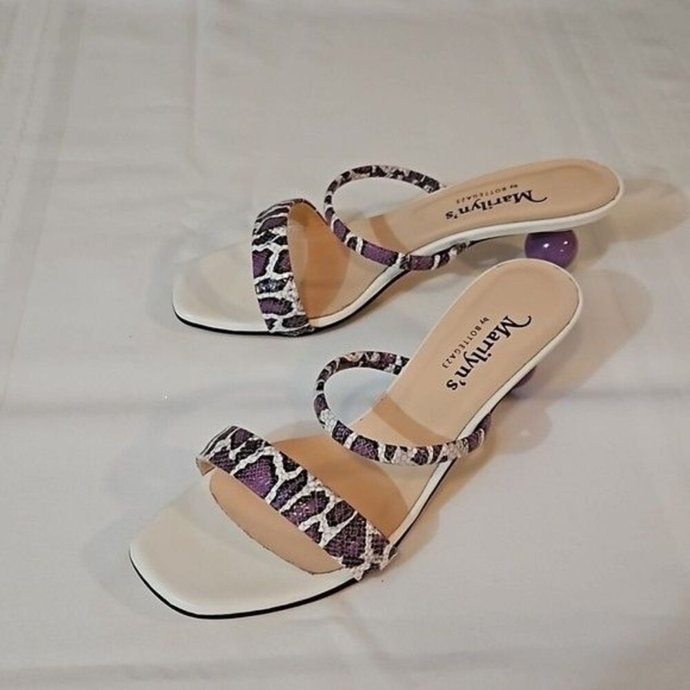 Marilyn's by Bottega 23 Animal Print Leather Slides: Italy Size 39.5 (US 9)